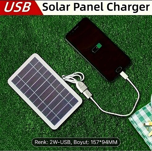 Güneş enerjisi ile çalışan şarj aleti