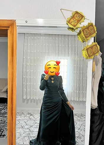 Saten abiye elbise