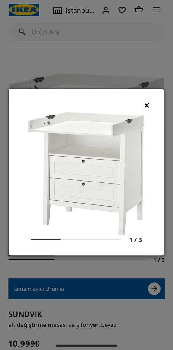 İkea sundvik alt değiştirme masası/ünitesi - Görsel 4