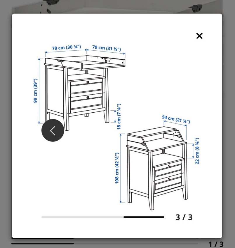 İkea sundvik alt değiştirme masası/ünitesi - Görsel 5