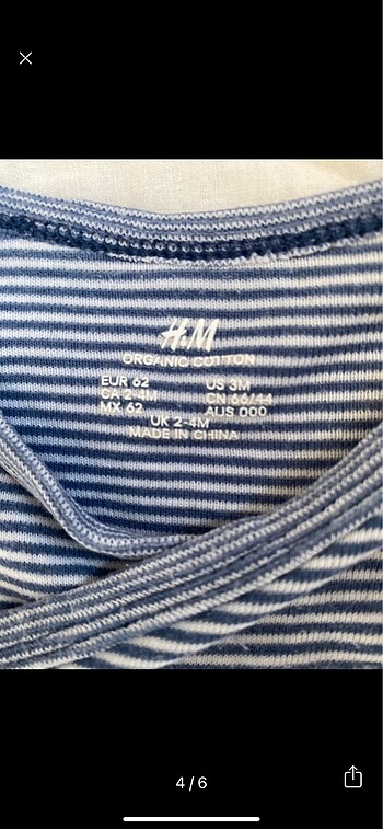 3 Ay Beden H&M yenidoğan alt üst takım