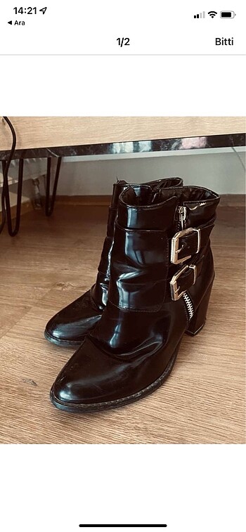 Asos Siyah Rugan Bootie- Siyah 37