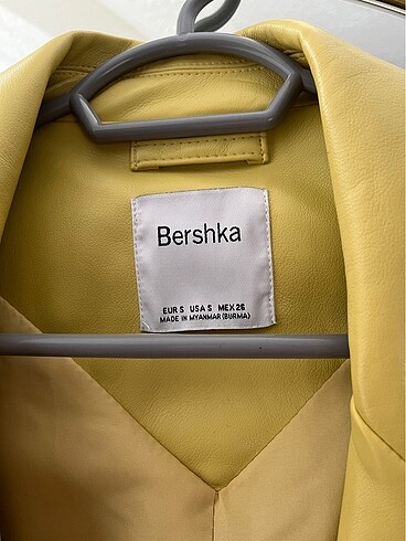 Stradivarius Stradivarius Sarı Deri Ceket