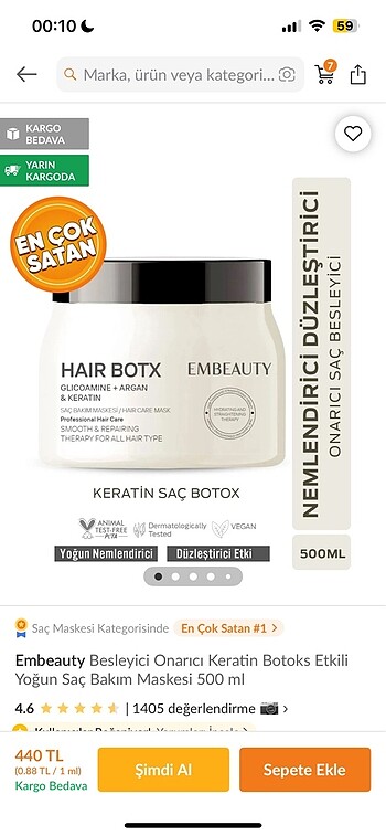 Embeauty saç maskesi