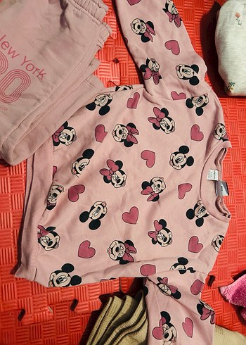 Kız Çocuk Pembe Baskılı Fermuarlı Eşofman Takımı - Görsel 5