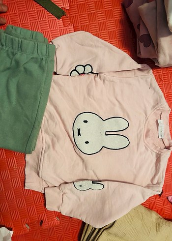 Kız Çocuk Pembe Baskılı Fermuarlı Eşofman Takımı - Görsel 8