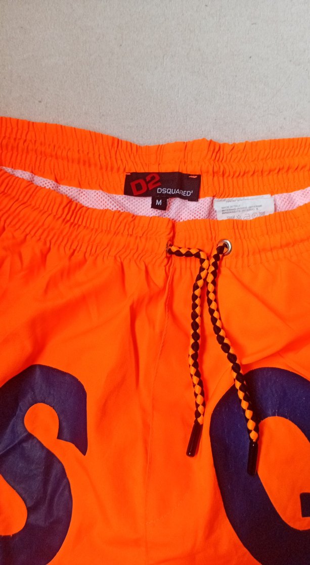 Turuncu Baskılı Mini Erkek Deniz Şortu - Görsel 2