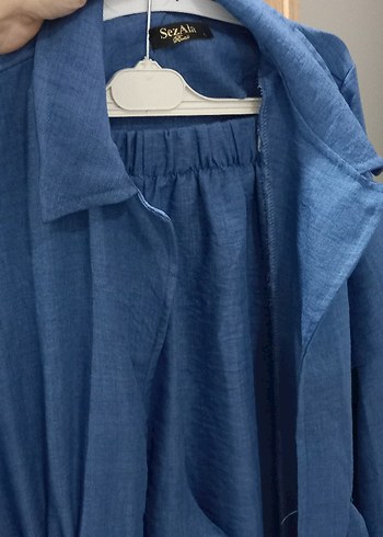 Mavi Uzun Kadın kap - Görsel 2