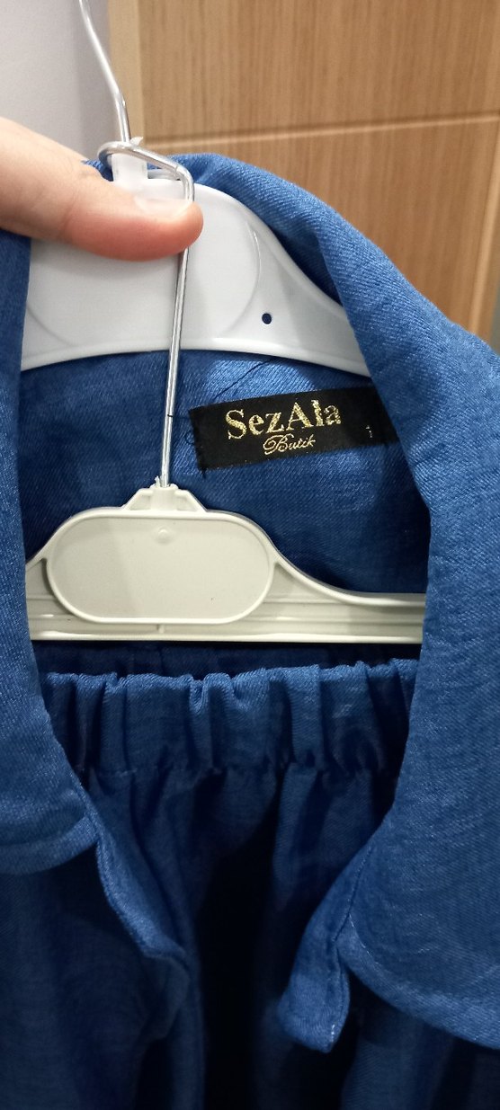 Mavi Uzun Kadın kap - Görsel 3