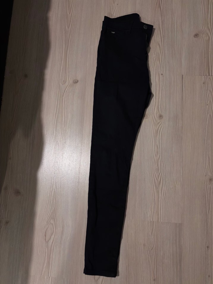 Siyah Dar Kesim Kadın ince kumaş Pantolon - Görsel 2