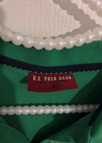 Orjinal Polo assn Yeşil Polo Yaka Kısa Kollu Kadın Tişört - Görsel 3