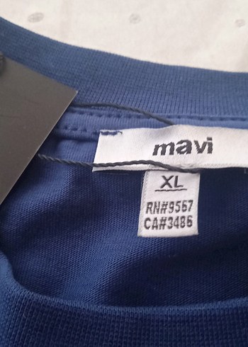 xl Beden Mavi Kısa Kollu Baskılı Tişört