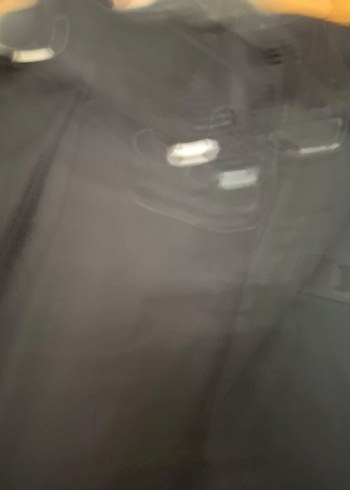 10 Yaş Beden Erkek Siyah Düğmeli Street Wear Kaban