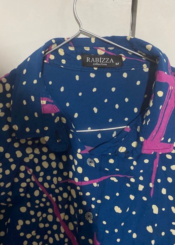 Diğer Kadın Mavi Batik Desenli Uzun Kollu Gömlek
