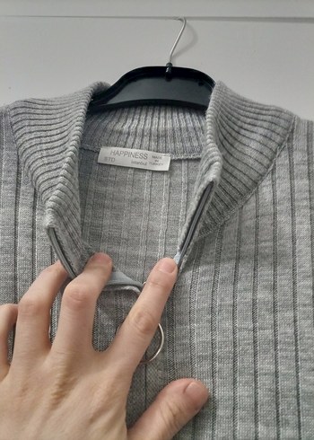 Gri Örgü Uzun Kadın Elbise - Görsel 3