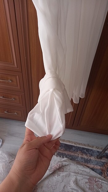 m Beden Beyaz tüllü elbise