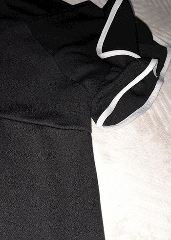 Kısa Kollu Siyah Uzun Elbise - Görsel 2