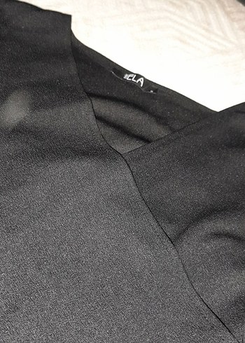 Kısa Kollu Siyah Uzun Elbise - Görsel 3