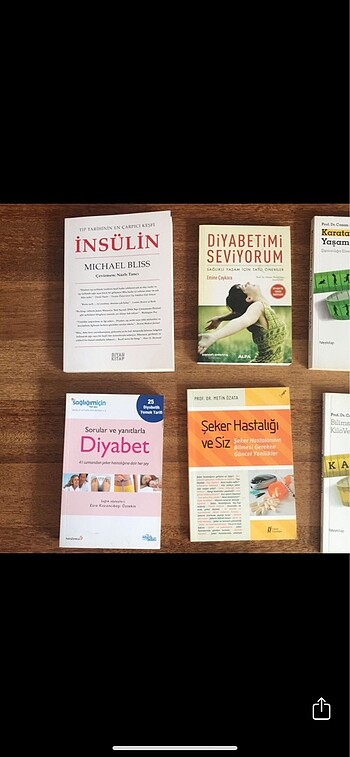 Sağlık ve diyabetle ilgili kitaplar