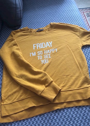 s Beden sarı Renk Kadın Sweatshirt