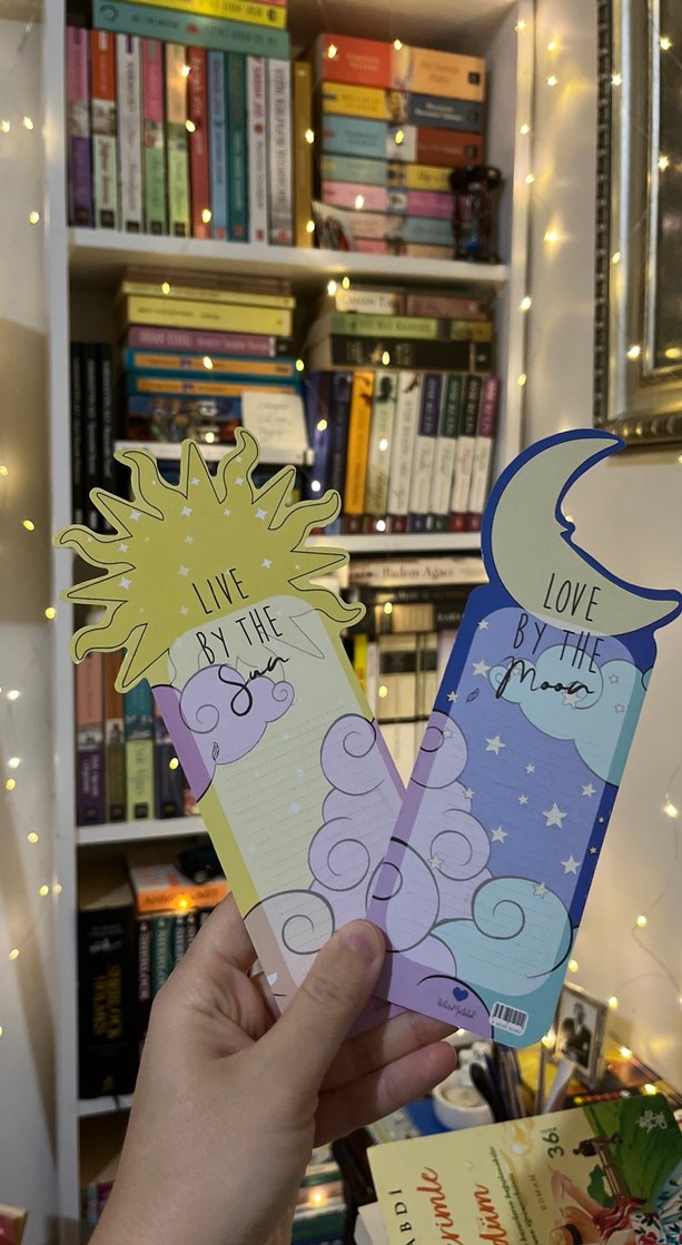 Ay ve Güneş Temalı Kitap Ayracı Seti - Görsel 2