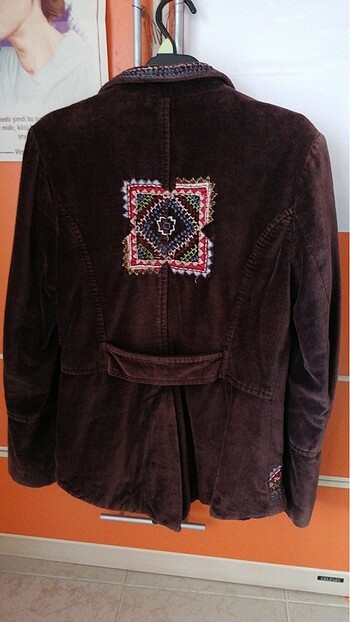 Zara Etnik Desenli Vintage Ceket