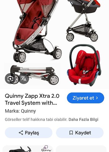 Quinny Zapp Xtra 2.0 Kırmızı Bebek Arabası Seti