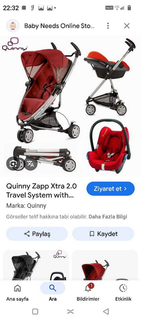 Quinny Zapp Xtra 2 Kırmızı Bebek Arabası - Görsel 2