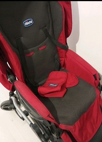 Koyu Kırmızı Bebek Arabası - Görsel 3