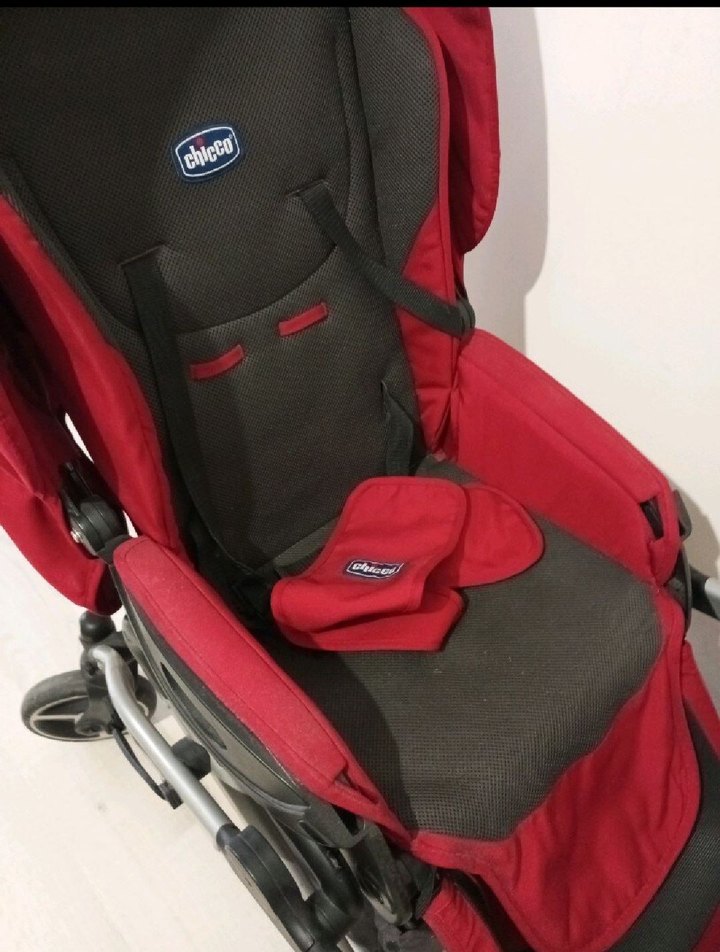 Koyu Kırmızı Bebek Arabası - Görsel 3