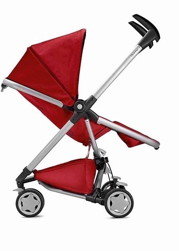 Kırmızı Bebek Arabası Gri Detaylı - Görsel 2