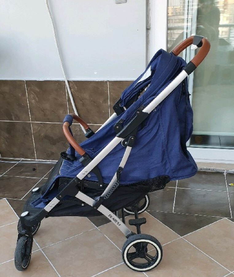 drest kabin boy bebek Koyu Mavi Bebek Arabası - Görsel 2