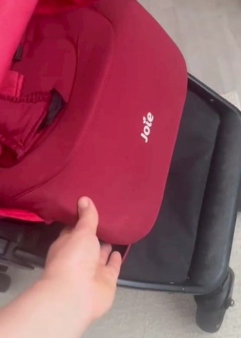 Koyu Kırmızı Bebek Arabası Katlanabilir - Görsel 5