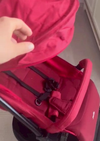 Koyu Kırmızı Bebek Arabası Katlanabilir - Görsel 9