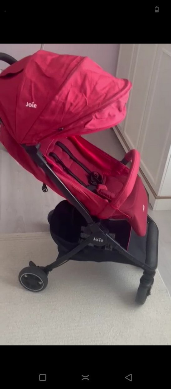 Koyu Kırmızı Bebek Arabası Katlanabilir - Görsel 2