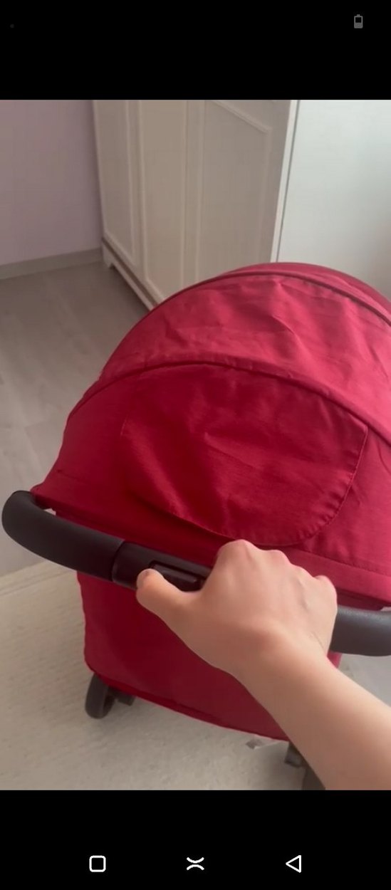 Koyu Kırmızı Bebek Arabası Katlanabilir - Görsel 4