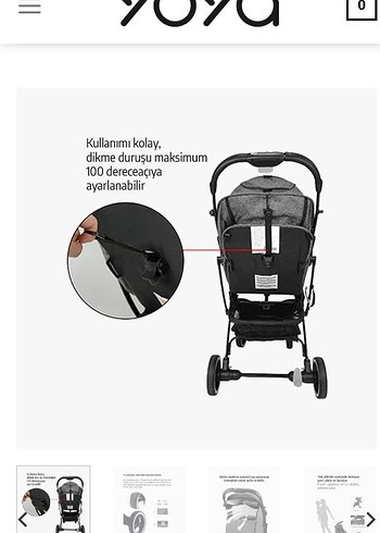 Katlanabilir Ön Pedallı Siyah Bebek Arabası - Görsel 2