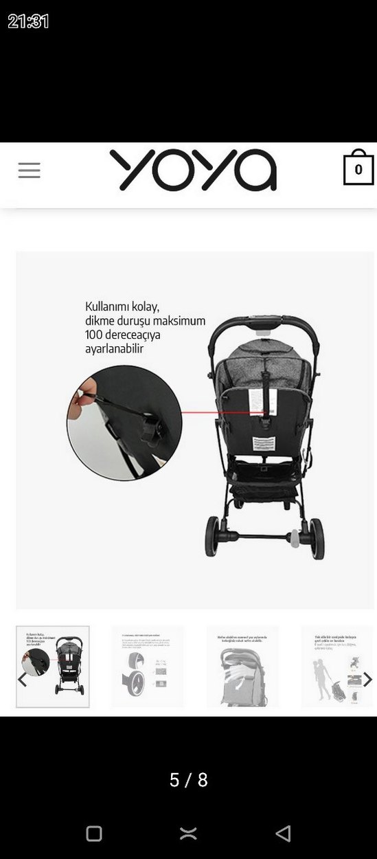 Katlanabilir Ön Pedallı Siyah Bebek Arabası - Görsel 2