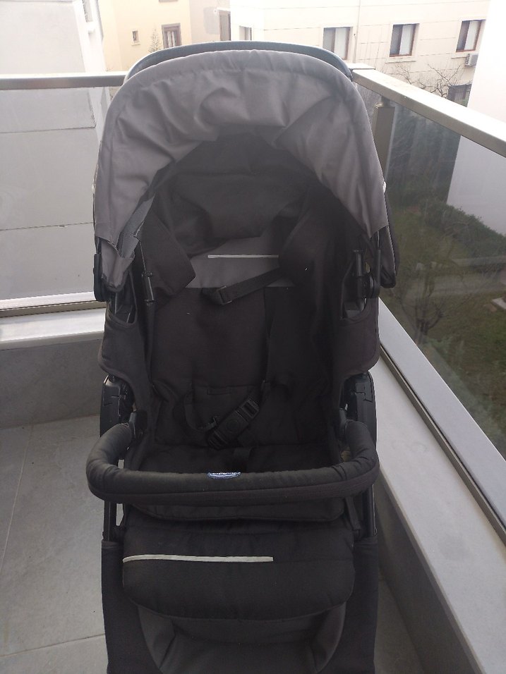 Chicco Siyah-Gri Bebek Arabası - Görsel 2