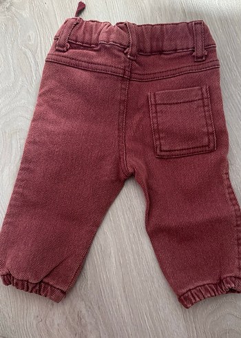 Bordo Erkek Çocuk Bol Kesim Kot Pantolon - Görsel 2