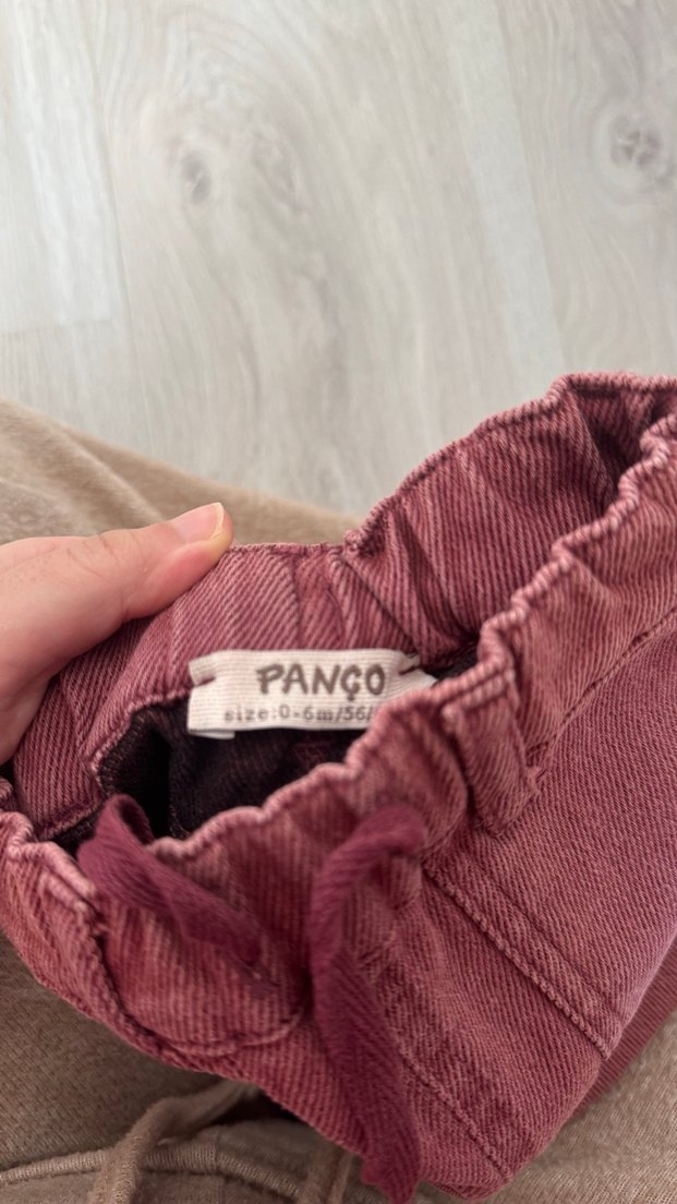 Bordo Erkek Çocuk Bol Kesim Kot Pantolon - Görsel 3