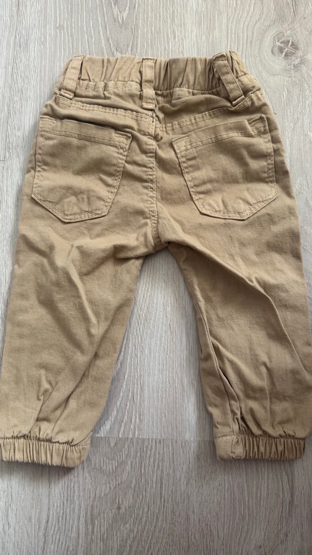 Bej Erkek Çocuk Keten Rahat Pantolon - Görsel 2