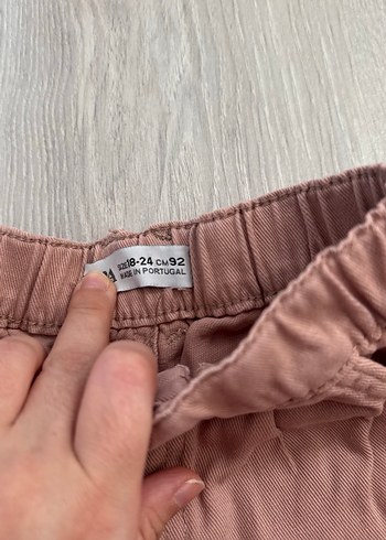 Düğmeli pudra kız Çocuk Pantolonu - Görsel 3