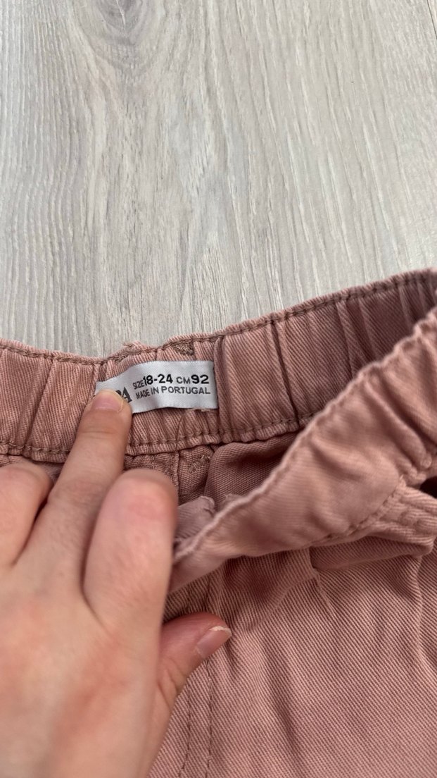 Düğmeli pudra kız Çocuk Pantolonu - Görsel 3