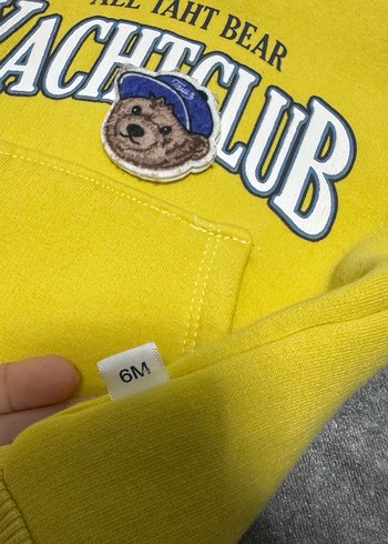 Erkek Sarı Düğmeli Sweatshirt - Görsel 2