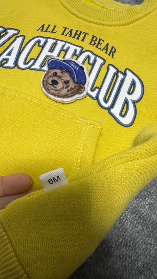 Erkek Sarı Düğmeli Sweatshirt - Görsel 2