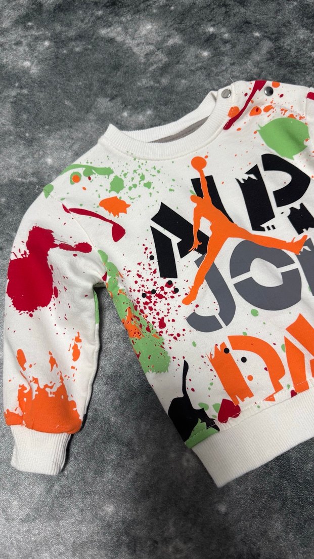 Renkli Baskılı Erkek Sweatshirt - Görsel 2