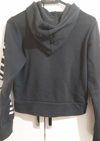 10 Yaş Beden siyah Renk Siyah Kapüşonlu Kız çocuğu Sweatshirt