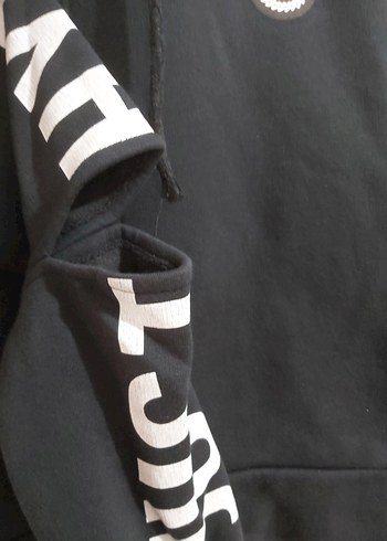 10 Yaş Beden Siyah Kapüşonlu Kız çocuğu Sweatshirt