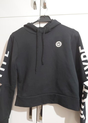 Siyah Kapüşonlu Kız çocuğu Sweatshirt